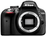 Nikon D3300 SLR-Digitalkamera (24 Megapixel, 7,6 cm (3 Zoll) TFT-LCD-Display, Live View, Full-HD) nur Gehäuse schwarz